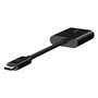Belkin RockStar Adaptador USB-C de Audio y Carga F7U081BTBLK Negro