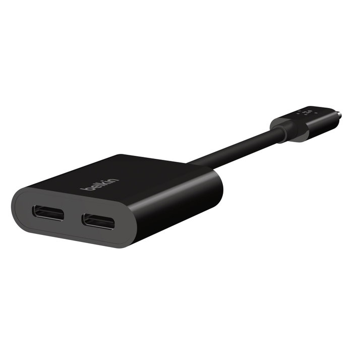 Belkin RockStar Adaptador USB-C de Audio y Carga F7U081BTBLK Negro Belkin RockStar Adaptador USB-C de Audio y Carga F7U081BTBLK Negro