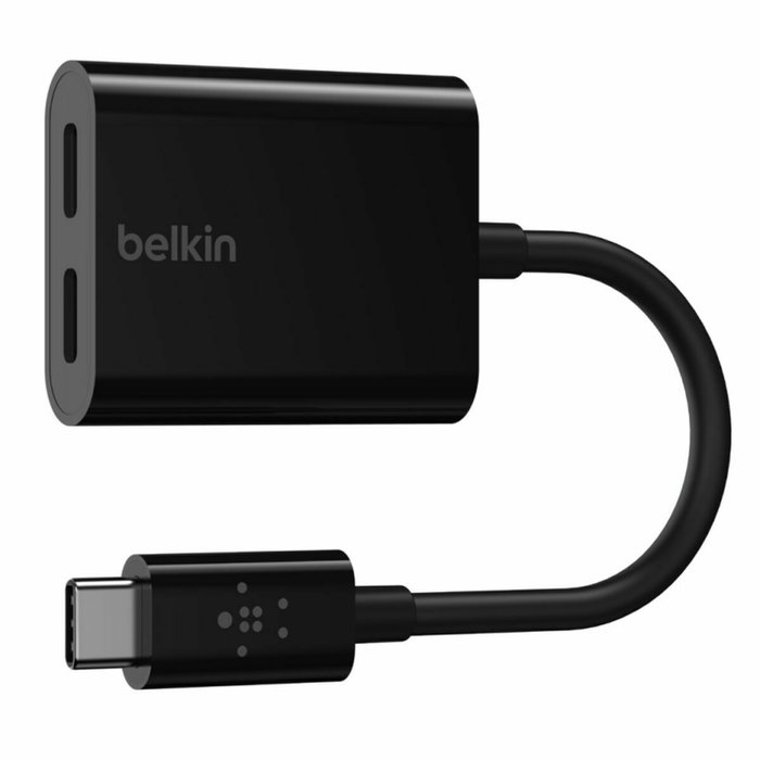 Belkin F7U081BTBLK Adaptador USB-C de Audio y Carga Negro