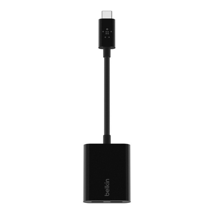 Belkin F7U081BTBLK Adaptador USB-C de Audio y Carga Negro