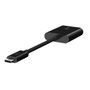 Belkin F7U081BTBLK Adaptador USB-C de Audio y Carga Negro