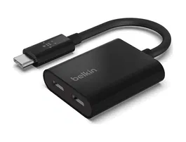 Belkin F7U081BTBLK Cargador de Dispositivo Móvil Interior USB, 2 Puertos Tipo C, 60W, Negro para Smartphone