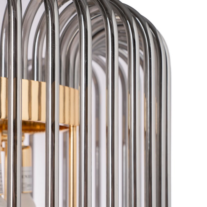 Lámpara Techo Oro-Gris Cristal 49,50 X 49,50 X 40 cm