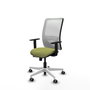 PIQUERAS Y CRESPO Silla de oficina Zulema con mecanismo Sincro/Traslack, Verde oliva y Blanco