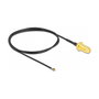DeLOCK Cable Antena SMA Hembra a MHF 4L LK Macho 1.37, 50cm, 50 Ohm, Negro