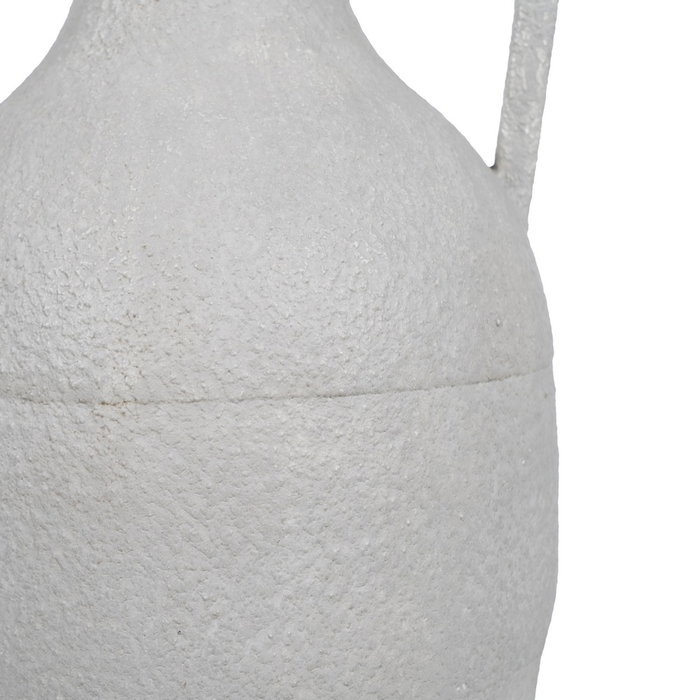 Cántaro Blanco Metal Decoración 18,50 X 18,50 X 46 cm