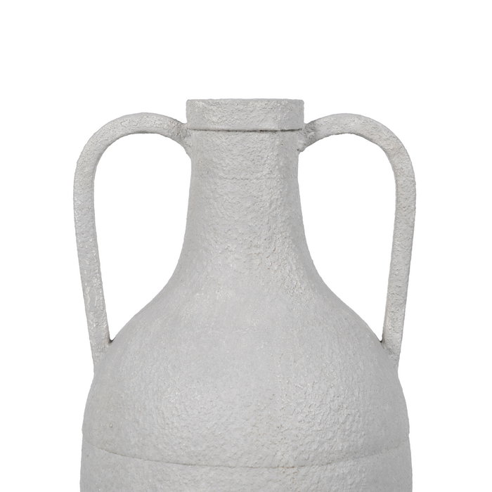 Cántaro Blanco Metal Decoración 18,50 X 18,50 X 46 cm