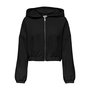 Chaqueta Only Onlscarlett Ls Elastic Zip Hood Swt Noos Negro