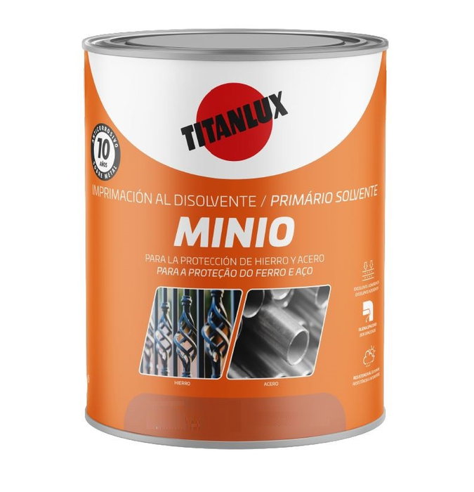 Titan Imprimación Sintética Antioxidante Minio Gris Mate 750 ml Titan Imprimación Sintética Antioxidante Minio Gris Mate 750 ml