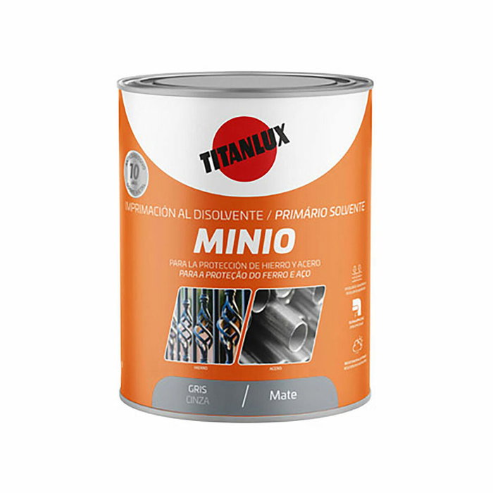 Titan Imprimación Sintética Antioxidante Minio Gris Mate 750 ml Titan Imprimación Sintética Antioxidante Minio Gris Mate 750 ml