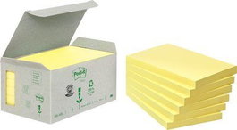 Post-It 7100172257 Pack 6 Blocs Notas Adhesivas Recicladas 76x127mm Canary Yellow 100 Hojas