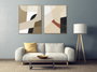 DKD Home Decor Cuadro Yute y PS Abstracto Surtido de 2 Piezas