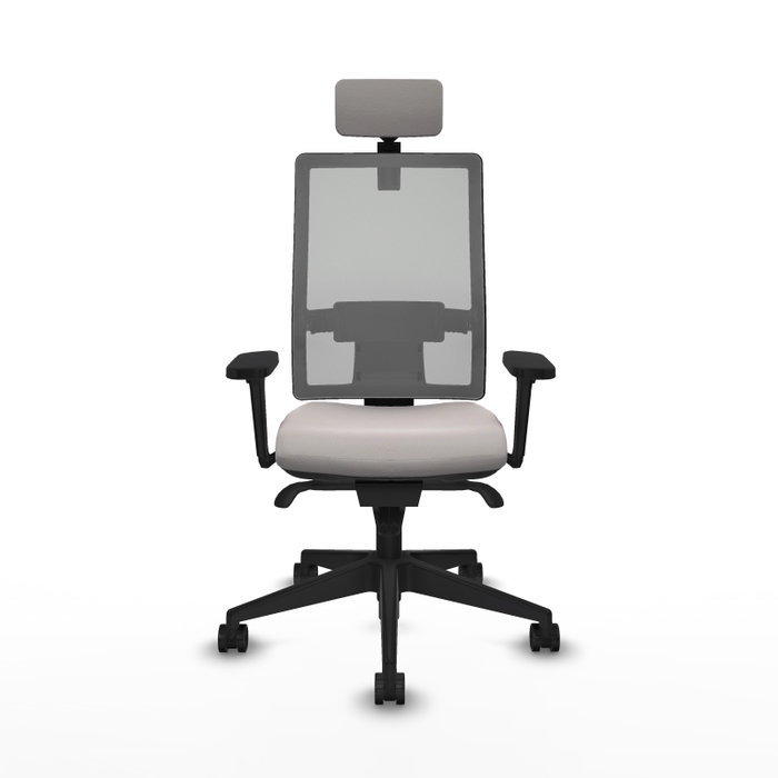 PIQUERAS Y CRESPO Silla de oficina Horna con mecanismo Sincro Blanco y Gris PIQUERAS Y CRESPO Silla de oficina Horna con mecanismo Sincro Blanco y Gris