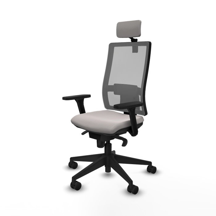 PIQUERAS Y CRESPO Silla de oficina Horna con mecanismo Sincro Blanco y Gris PIQUERAS Y CRESPO Silla de oficina Horna con mecanismo Sincro Blanco y Gris