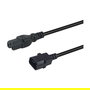 EQUIP Cable de Alimentación C14 Macho a C15 Hembra 1.8m Negro, 250V/10A, 2500W, Conector Recto, H05VV-F3G, 1 mm², Plug and Play, REACH/RoHS/VDE