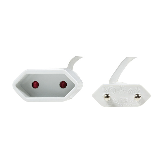 LogiLink Cable de extensión de alimentación CEE 7/16, blanco, 1 m