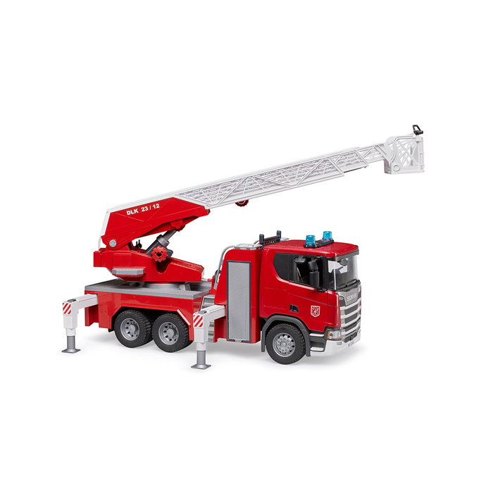 Bruder Scania Super 560R Camión de Bomberos con Escalera Giratoria Bruder Scania Super 560R Camión de Bomberos con Escalera Giratoria