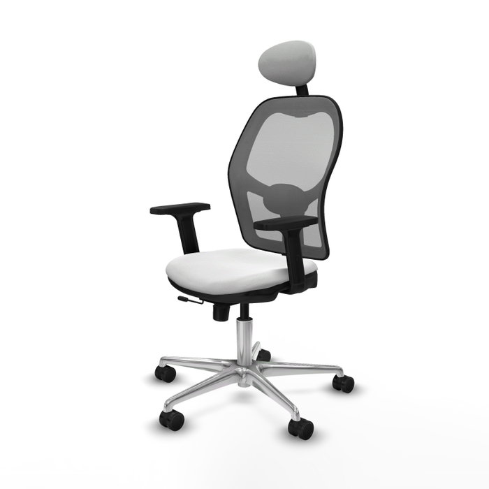 PIQUERAS Y CRESPO Silla de oficina Jorquera Sincro/Traslack Blanco y Gris