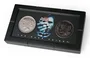 The Noble Collection Set de 2 monedas de plata de Harvey Dent Dos Caras en caja DLX