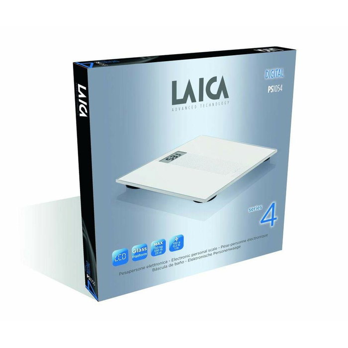Laica Báscula de Baño Electrónica Blanca PS1054 Laica Báscula de Baño Electrónica Blanca PS1054