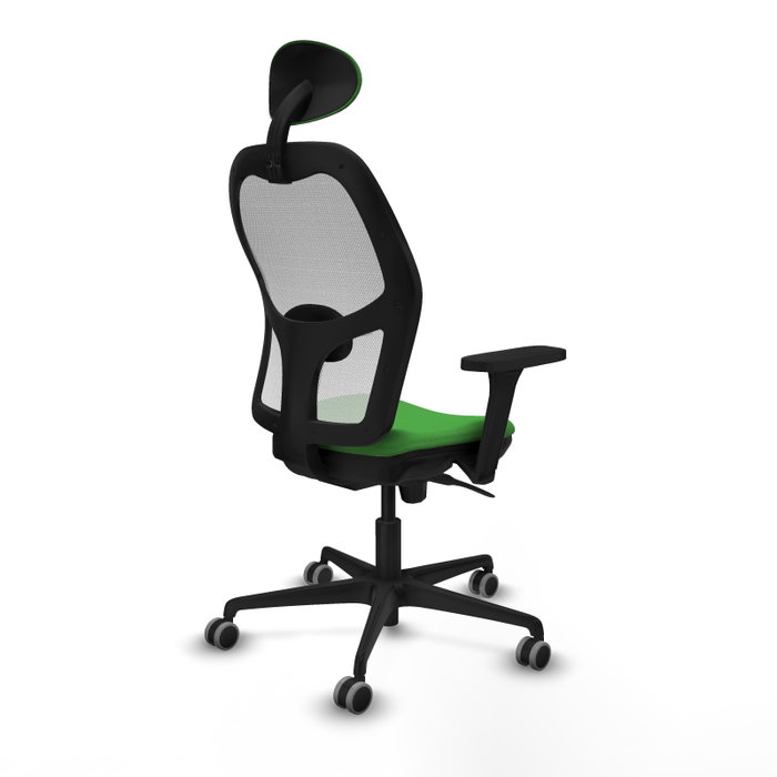 PIQUERAS Y CRESPO Silla de oficina Jorquera con mecanismo Sincro, Tela Verde y Malla Blanca PIQUERAS Y CRESPO Silla de oficina Jorquera con mecanismo Sincro, Tela Verde y Malla Blanca