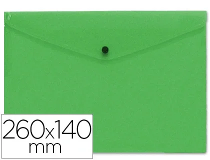 Liderpapel Carpeta Dossier con Broche de Polipropileno, Tamaño Sobre Americano 260x140mm, Verde Translúcido Liderpapel Carpeta Dossier con Broche de Polipropileno, Tamaño Sobre Americano 260x140mm, Verde Translúcido