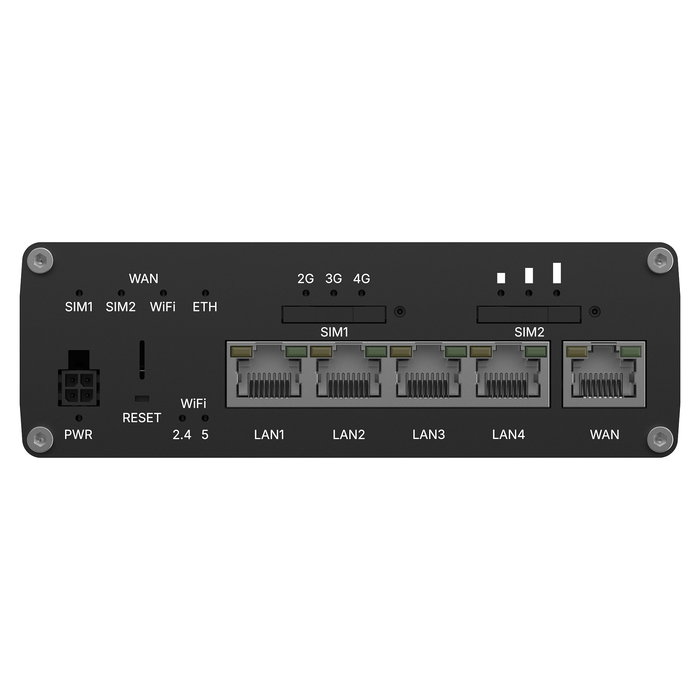 Teltonika RUTC41 Router Industrial 5G / 4G LTE, WiFi 5 Doble Banda, 5 Puertos Gigabit, Negro, 12V