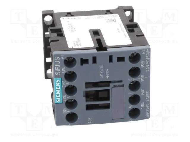SIEMENS 3RH2140-1AB00 Contactor 4-polar 10A 24VAC SIEMENS 3RH2140-1AB00 Contactor 4-polar 10A 24VAC