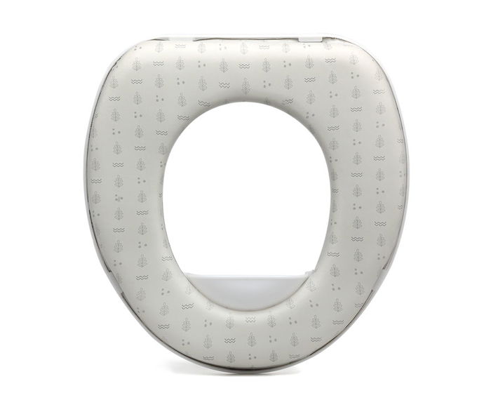 KioKids Reductor de WC para Niños Gris - Asiento Acolchado para Inodoro, +12 Meses, Polipropileno, Colección Petits Moments