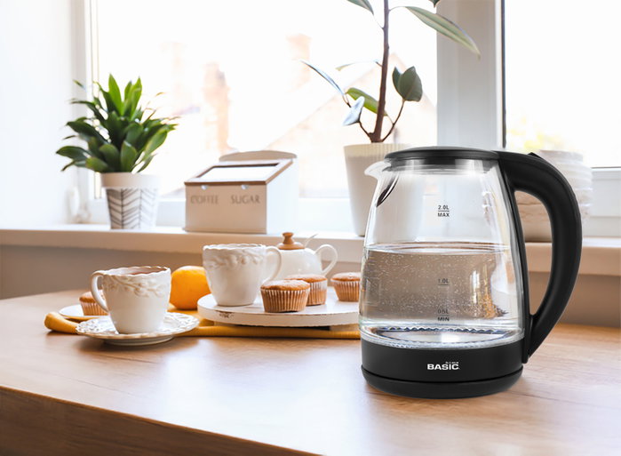Basic Home Hervidor de Agua de Vidrio 2L 1500W