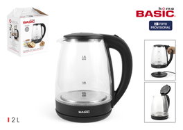 Basic Home Hervidor de Agua de Vidrio 2L 1500W