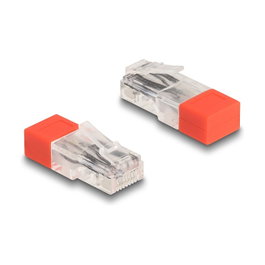 DeLOCK Conector RJ45 Macho con Resistencia de 120 Ohm Rojo