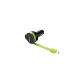 RealPower Cargador de Coche C 2400mA con 1x USB y 1x USB-C, para Encendedor de Cigarrillos, Cable de 0.58 m, Negro y Verde RealPower Cargador de Coche C 2400mA con 1x USB y 1x USB-C, para Encendedor de Cigarrillos, Cable de 0.58 m, Negro y Verde