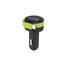 RealPower Cargador de Coche C 2400mA con 1x USB y 1x USB-C, para Encendedor de Cigarrillos, Cable de 0.58 m, Negro y Verde RealPower Cargador de Coche C 2400mA con 1x USB y 1x USB-C, para Encendedor de Cigarrillos, Cable de 0.58 m, Negro y Verde