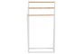 DKD Home Decor Toallero Blanco Natural Metal Bambú 22 x 85 x 45 cm