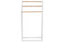 DKD Home Decor Toallero Blanco Natural Metal Bambú 22 x 85 x 45 cm