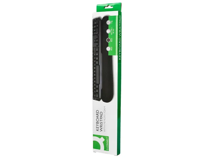 Q-connect Reposamuñecas Memory Foam para teclado Negro 460x85x25 mm Q-connect Reposamuñecas Memory Foam para teclado Negro 460x85x25 mm