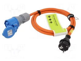 GOOBAY Prolongador de alimentación H07RN-F 3G2,5mm2 1,5m Naranja