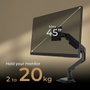 BenQ Ergo Arm BSH01 Brazo Ergonómico para Monitor hasta 45 pulgadas, Negro