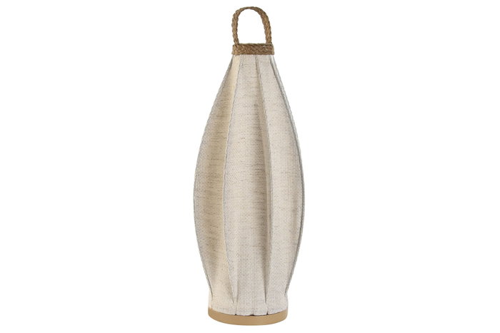 DKD Home Decor Lámpara de sobremesa Lino y Cuerda Natural 25x25x60 cm DKD Home Decor Lámpara de sobremesa Lino y Cuerda Natural 25x25x60 cm