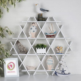 Aberto Design HEXBEYAZ-M Estantería de cartón Blanca 70x67x11 cm