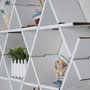 Aberto Design HEXBEYAZ-M Estantería de cartón Blanca 70x67x11 cm