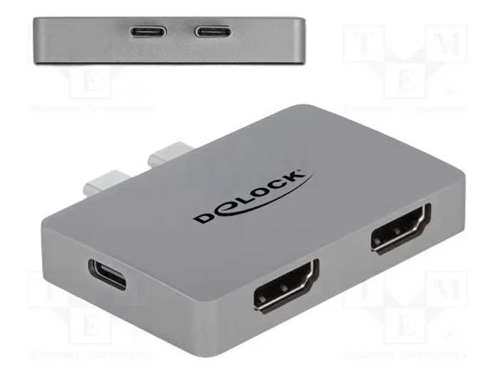 DeLOCK Adaptador HDMI doble 4K 60 Hz con PD 3.0 para MacBook DeLOCK Adaptador HDMI doble 4K 60 Hz con PD 3.0 para MacBook