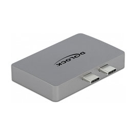 DeLOCK Adaptador HDMI doble 4K 60 Hz con PD 3.0 para MacBook, Gris