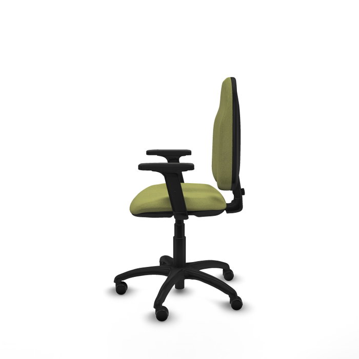 PIQUERAS Y CRESPO Silla de oficina Algarra Verde oliva con Brazos 2D y Ruedas para Parqué PIQUERAS Y CRESPO Silla de oficina Algarra Verde oliva con Brazos 2D y Ruedas para Parqué