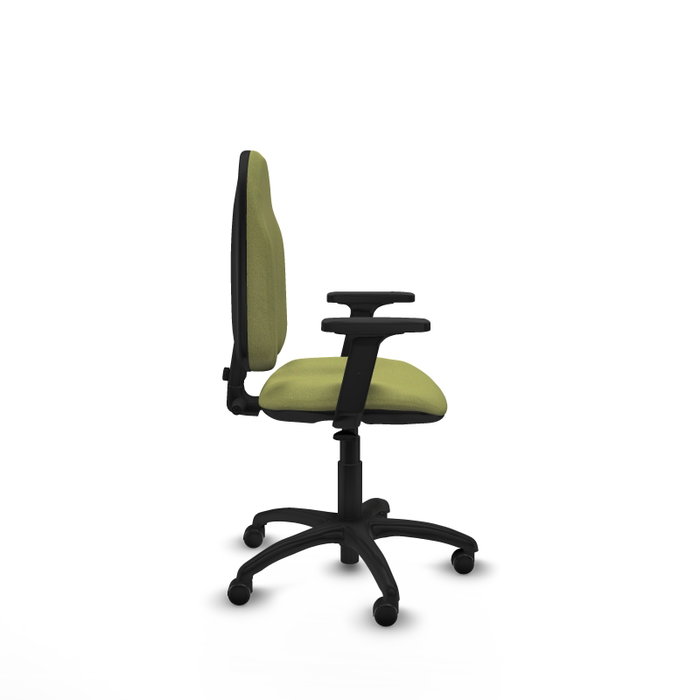 PIQUERAS Y CRESPO Silla de oficina Algarra Verde oliva con Brazos 2D y Ruedas para Parqué PIQUERAS Y CRESPO Silla de oficina Algarra Verde oliva con Brazos 2D y Ruedas para Parqué