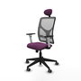 PIQUERAS Y CRESPO Silla de oficina Motilla con mecanismo Sincro, Morado y Gris