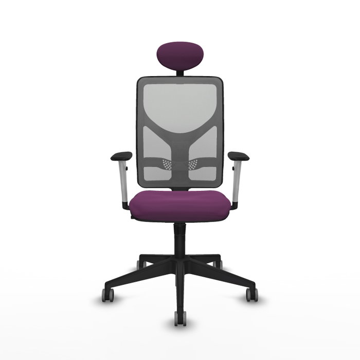 PIQUERAS Y CRESPO Silla de oficina Motilla con mecanismo Sincro, Morado y Gris