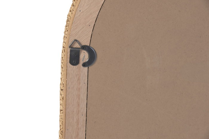 DKD Home Decor Espejo de Ratán y Cristal Natural 47x86,5 cm