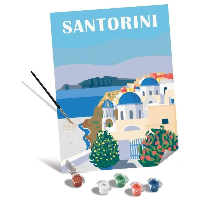 Ravensburger Pintura por Números CreArt Lienzo Santorini 30x40 cm para Adultos Actividad Creativa Relajante 23906 Ravensburger Pintura por Números CreArt Lienzo Santorini 30x40 cm para Adultos Actividad Creativa Relajante 23906